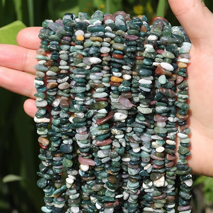 400pcs Natural Chip Stone Beads - Image 6
