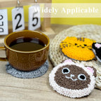 Morledoa Punch Needle Coasters Kit, Punch Needle Kits Adults Beginner, Cat - Image 5