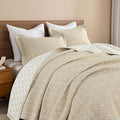 SahSahCasa Quilt Set King Size, 100% Cotton Quilt Bedding Set Bedspread by SahSahCasa