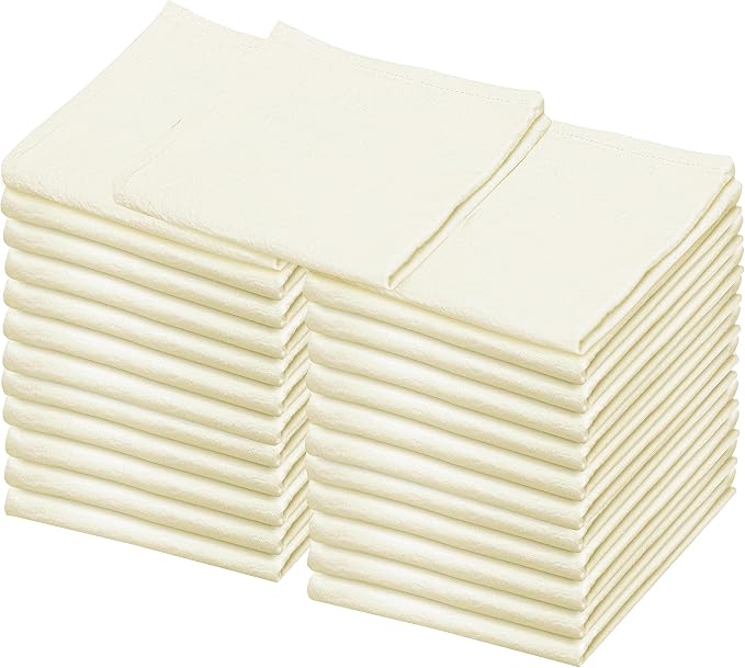 LITO LINEN AND TOWEL Flour Sack Towels – 24 Pack Cotton Kitchen Dish Towels by LITOLinenandTowel