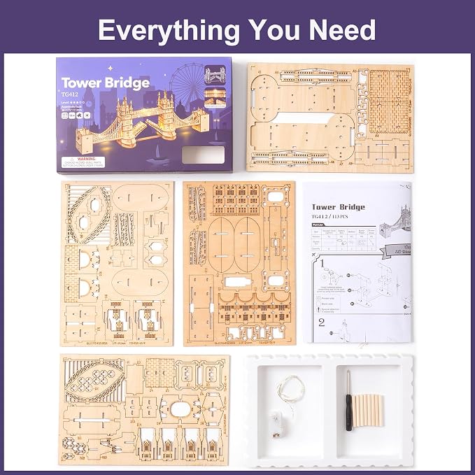 Rowood 3D Puzzles for Adults, DIY Wooden Model Kits for Adults to Build - Image 7