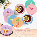 Benjenes 8 PCS Diamond Art Coasters Kits Cocktail Diamond Painting Coaster | - Image 5