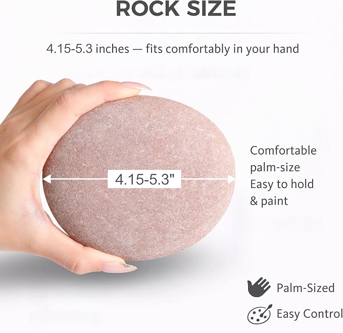 ROCART 6 PCS Extra Large 4.15-5.30" Smooth Natural River Rocks - Image 4