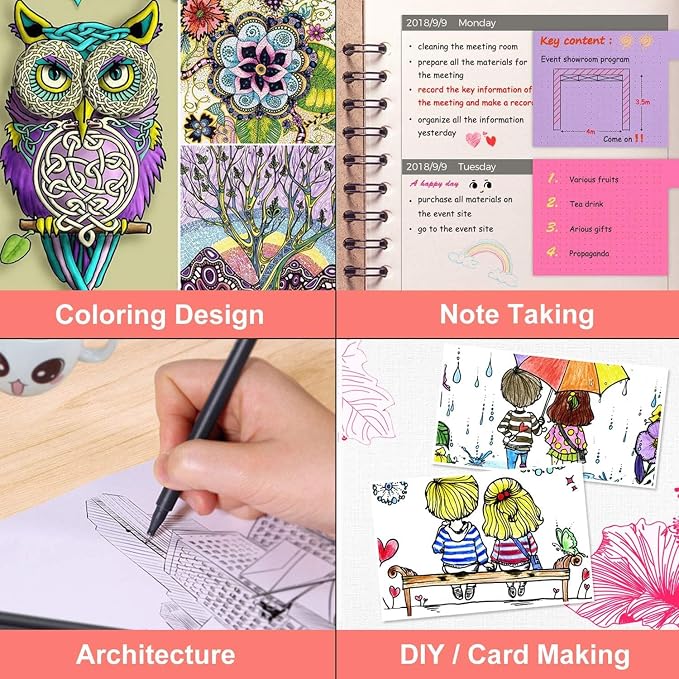 iBayam Journal Planner Fineliner Pens Fine Point 0.38mm, Cute School office | - Image 6