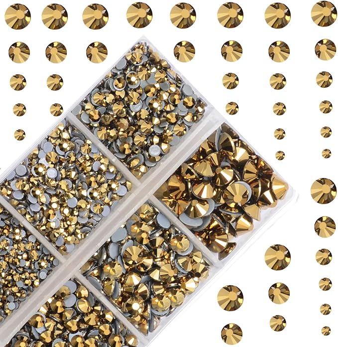 10000Pcs 2-Boxes Mixed Size Hot Fix Round Crystals Gems Glass Stones Hotfix by MASSIVE+BEADS