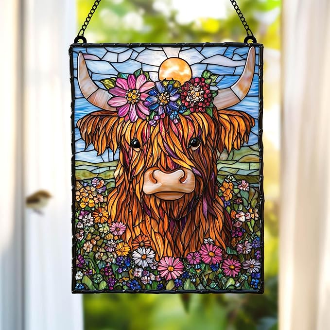 Highland Cow Acrylic Suncatcher - Image 4