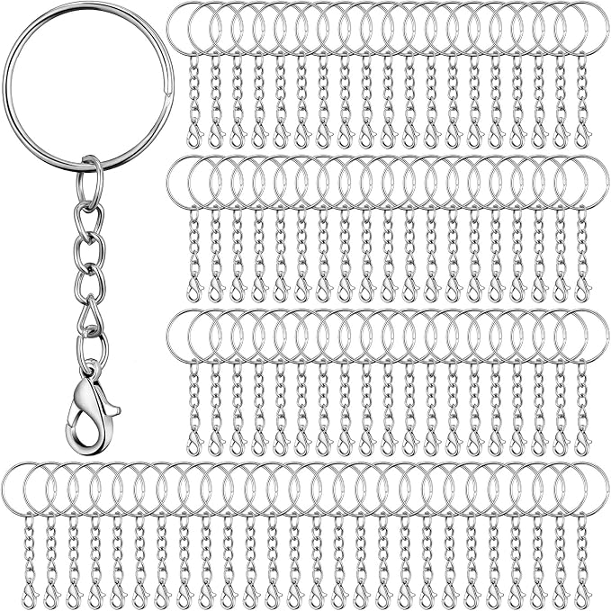 Sasylvia 100 Pcs Keychain Rings by Sasylvia