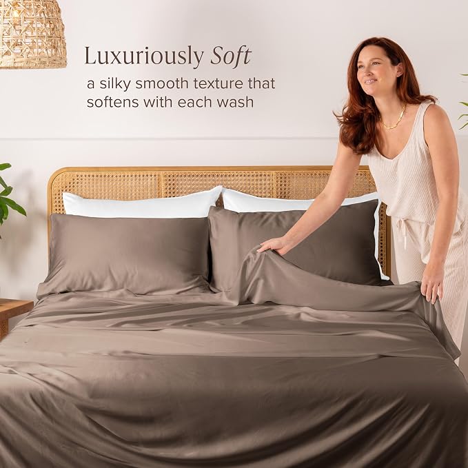 Bare Home 100% Rayon Made from Bamboo Luxury Queen Size Set of 2 Cooling - Image 2