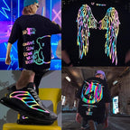 Reflective Heat Transfer Vinyl HTV Vinyl 12in x 6ft Reflective Rainbow Iron On - Image 6