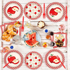 Qyeahkj 100 Pcs Apple Party Supplies Back to School Plates and Napkins Fruit - Image 6