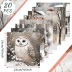 HunnmingRe 20 Pcs 10''x10'' Beige Winter Quilting Fabric Square Neutral - Image 2
