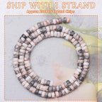 Natural Stone Heishi Beads for Necklace Making, 4 mm x 2 mm Small Flat Round - Image 2