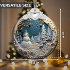 Christmas Ornaments 2025 Faux Stained Glass Effect, Christmas Tree Ornaments - Image 3