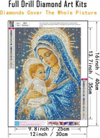 CHWGLFGG 5D Diamond Art Kits for Adults Beginners, Virgin Mary Diamond Painting - Image 5