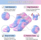 Syhood White Cotton Crew Socks for Tie dye Party Casual Soft Cushion Novelty - Image 5