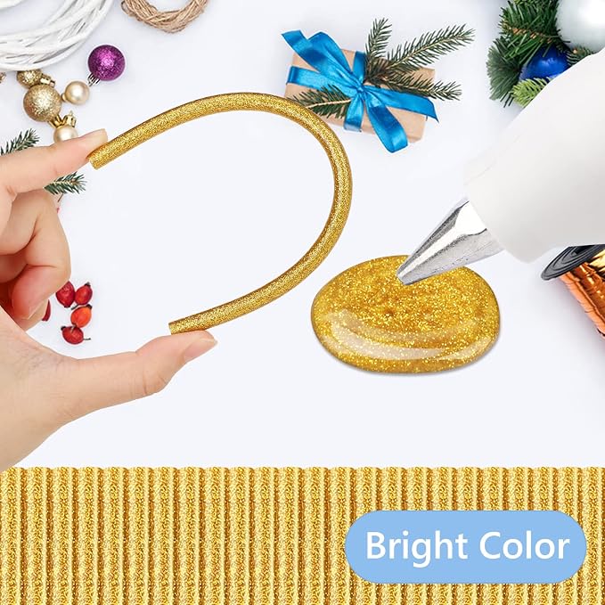 Manarty Glitter Gold Hot Glue Sticks, All Temperature Adhesive EVA Glue Sticks - Image 3
