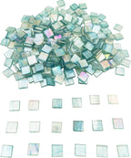 1.1 LB Ice Jade Mosaic Tiles, 0.59“ Square Glass Mosaic Pieces - Image 4