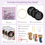 Uniartfy 3 Sets Embroidery Kit for Adults Beginners, Needlepoint Kits Cross - Image 2