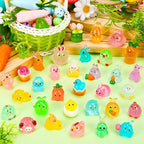 56 Pcs Easter Luminous Mini Resin Figurines 56 Style Glow in The Dark Little - Image 2