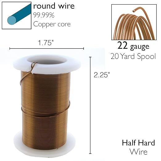 The Beadsmith Wire Elements 22-Gauge Lacquered Tarnish-Resistant Copper Wire - Image 4