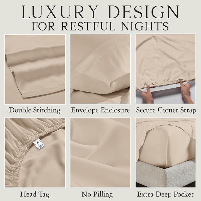 Karissa Mae Cooling Bamboo Viscose Standard Size Pillowcase Set | 100% - Image 3
