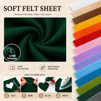 Hunter Green Large Felt Fabric 36" x 36", 1.4 mm Soft Felt Sheet, Nonwoven - Image 4