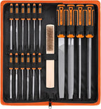 REXBETI 25Pcs Metal File Set, Premium Grade T12 Drop Forged Alloy Steel by REXBETI