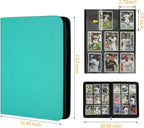 360 Cards Ringless 9-Pocket Side Loading Trading Card Binder, PU Zipper Fixed - Image 2