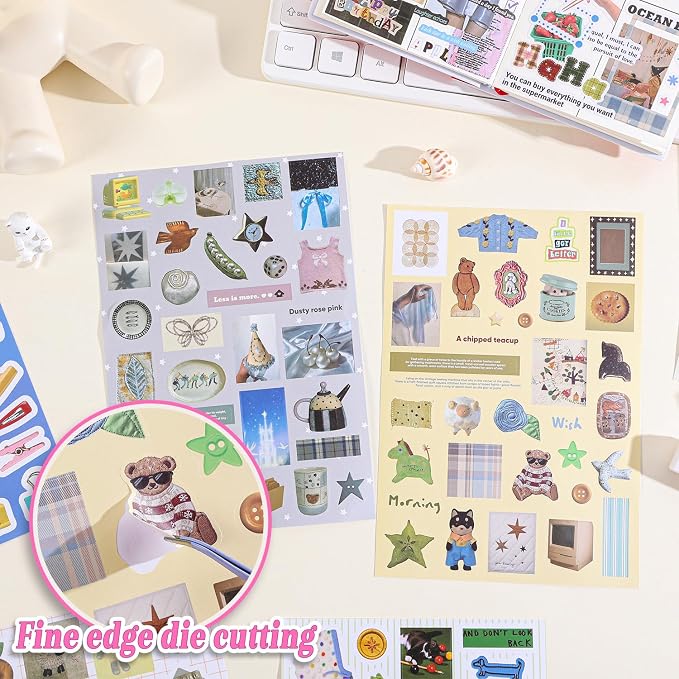 Girl's Korean Sticker Book, Food and Daily Life Theme - Image 2