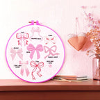 Pink Bowknot Embroidery Kits for Beginners Adults, Cute Hand Embroidery Starter - Image 8