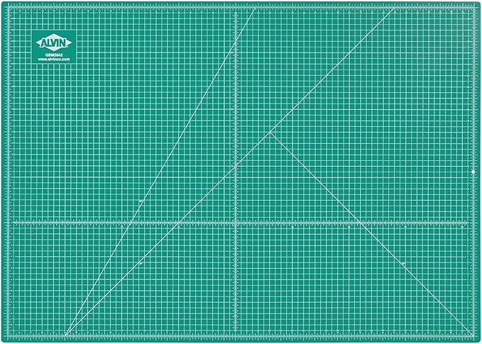 ALVIN GBM Self-Healing Cutting Mat 30 x 42 inch | Double-Sided Green/Black | by Alvin