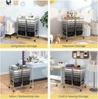 BECOMFORT 12-Drawer Rolling Cart - Image 8