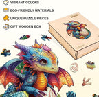 Cute Dragon Puzzles Fantasy Egg Flowers Colorful Rainbow Puzzle Adults Gifts - Image 2