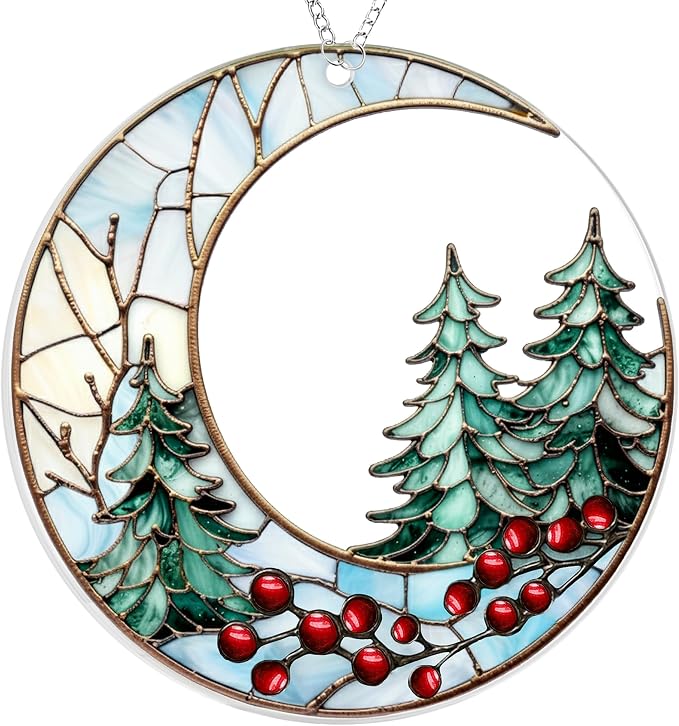 2026 Christmas Ornaments, Christmas Tree Ornaments Acrylic, Faux Stained Glass - Image 8