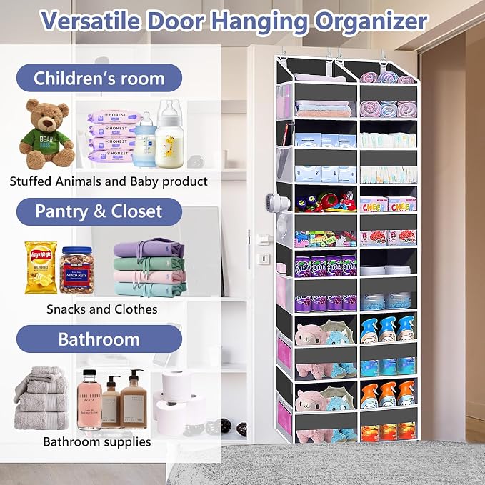 UVIAHOMI Heavy Duty Over The Door Organizer 6 Tiers, Extra Large Behind Door - Image 5