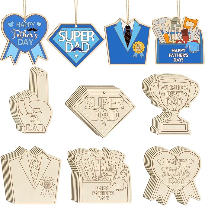 36PCS Wooden Father's Day Crafts by Sophena