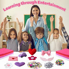 gisgfim 42Pcs Valentine's Day Pink-Purple Felt Fabric Sheet Craft Kit 8 x 12 - Image 6