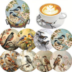 Clendo 8 PCS Bird Diamond Art Coaster Kits by Clendo