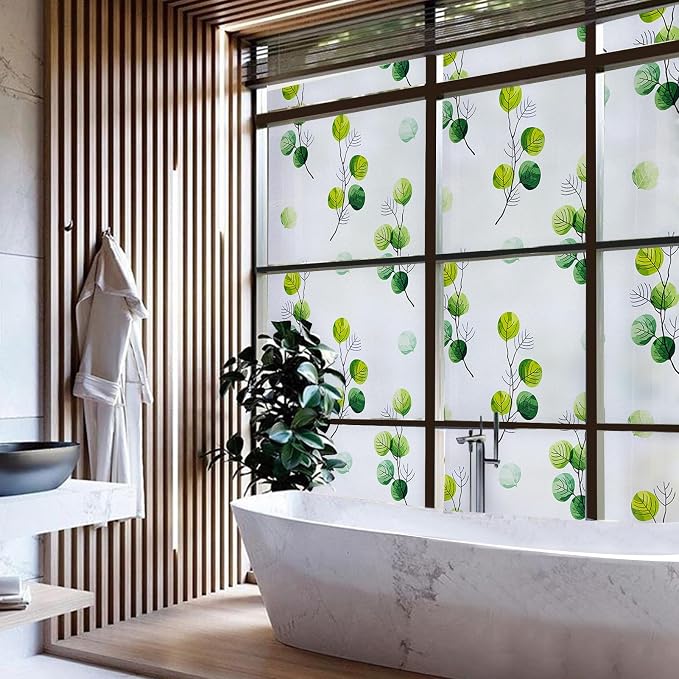 DKTIE Eucalyptus Leaves Stained Glass Window Film - Image 6