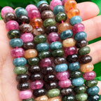 Songxi 5x8mm Dark Tourmaline Rondelle Beads, Gemstone - Image 2