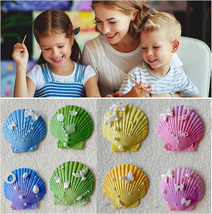 30PCS Natural Scallop Shells 2.3''-3'' White Sea Shells - Image 5