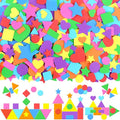 810Pcs Foam Stickers Foam Shape Stickers Colorful Self Adhesive, 8 Colors Heart by Unknown
