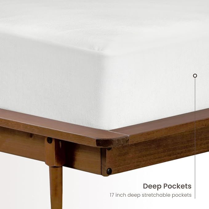 Bioweaves Organic Cotton Jersey Twin Waterproof Mattress Protector Pad |39" x - Image 5