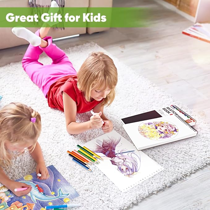 Soucolor Sketch Book 9" x 12", 2 Pack School Art Supplies Gifts - Image 7