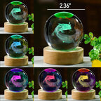 3D Axolotl Gifts for Women Crystals Ball 60mm- Axolotl Figurines Decor Glass - Image 3