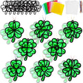 32 Sets St Patricks Day Suncatchers Craft Kit DIY shamrock Window Stained Glass by Lonfliness