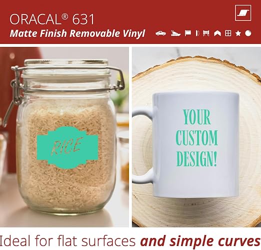 ORACAL 631 Matte Mint Vinyl Durable Roll Easy to Weed Permanent Adhesive Craft - Image 2