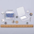 SUNNYCLUE 1 Box 40Pcs 4 Sizes Shell Charm Flat Round Natural Black Lip Seashell - Image 6