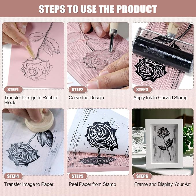 Bobblebro Linoleum Blocks for Printmaking Supplies - Image 5