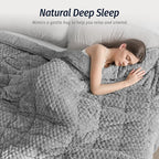 Wemore Fleece Weighted Blanket for Adults, Dual Sided Cozy Soft Sherpa Heavy - Image 3